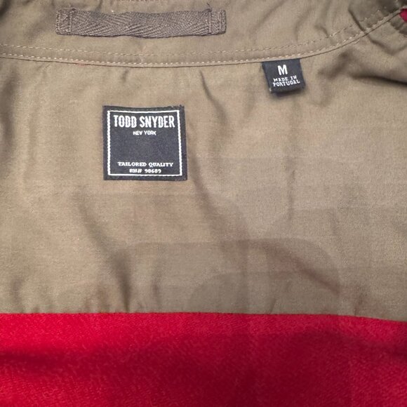 Todd Snyder Italian Boucle Overshirt in Red * Size Medium - Picture 8 of 9